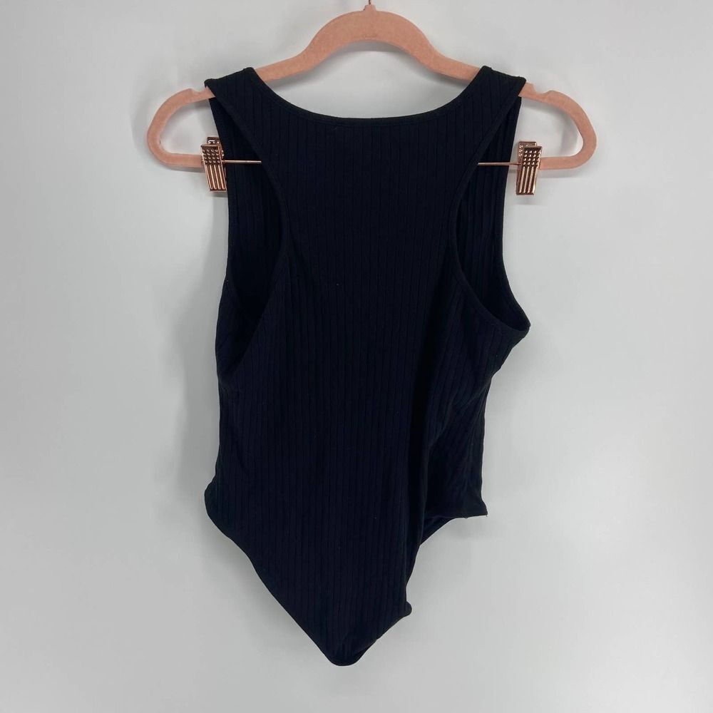 Shein black scoop neck sleeveless ribbed bodysuit womens large - Picture 4 of 4